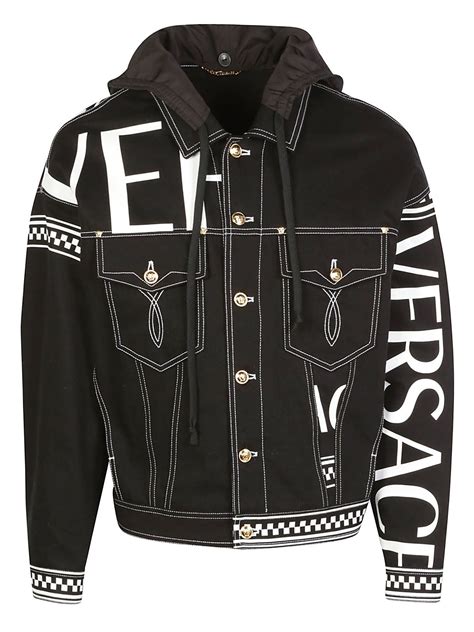 versace men suede jacket|Versace denim jacket men.